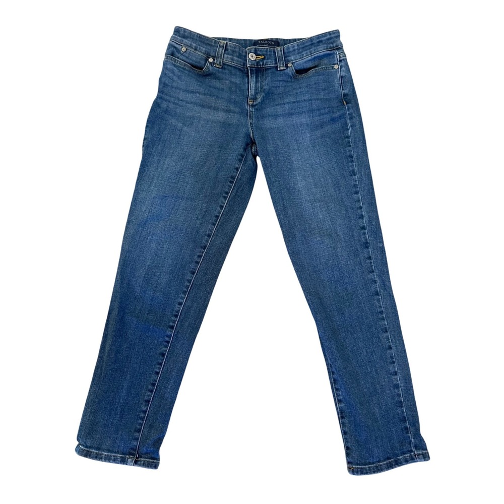 Talbots Boyfriend Jeans Womens 4 Petite Simply Flattering Stretch Denim